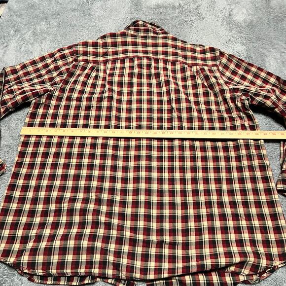 Carhartt Flannel Shirt Mens 3XL Tall Red Plaid Relaxed Fit Collared Button -** - Picture 6 of 9